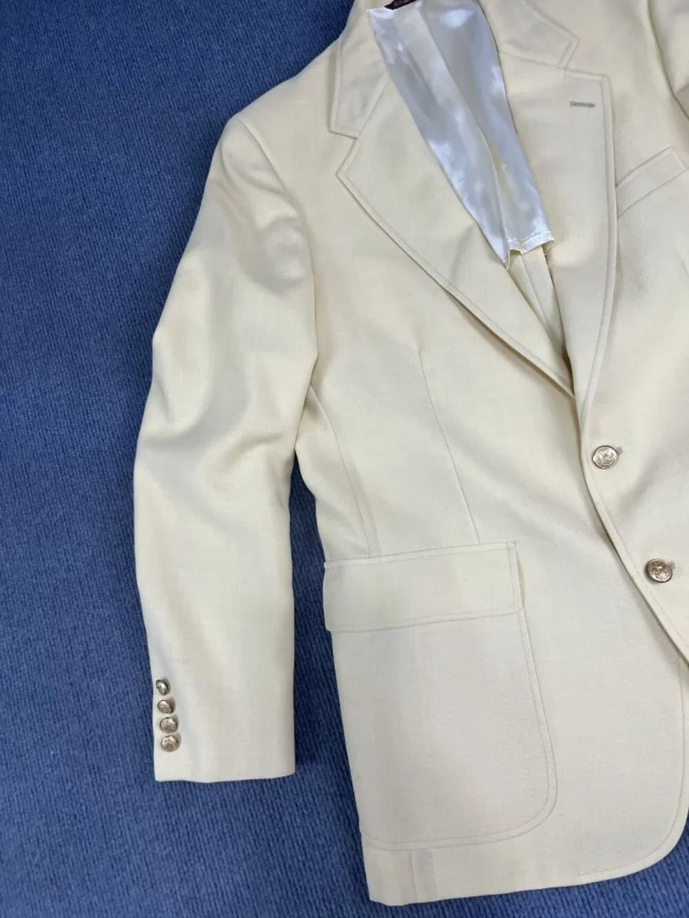 Cricketeer Mens  Yellow Blazer 2-Button Sport Coat 38